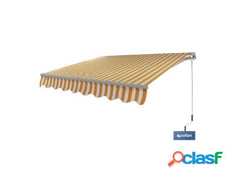 Toldo modelo nq001 color amar/blanco 4x3,0mts manual