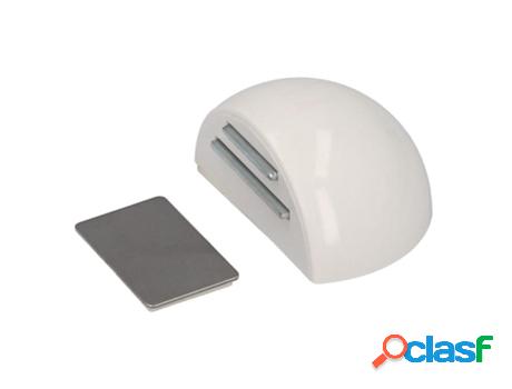 Tope puerta adhesivo con imán retenedor blanco