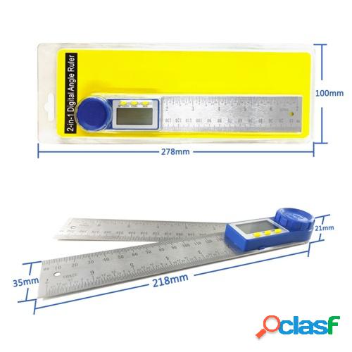 Transportador digital 200 mm Buscador de ángulo digital de