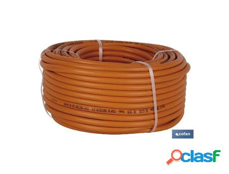 Tubo gas flexible naranja une 53539 ø8x60m