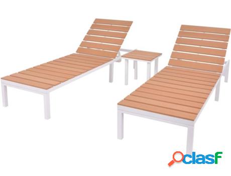 Tumbona VIDAXL 274876 (63 x 198 x 92 cm - Metal -