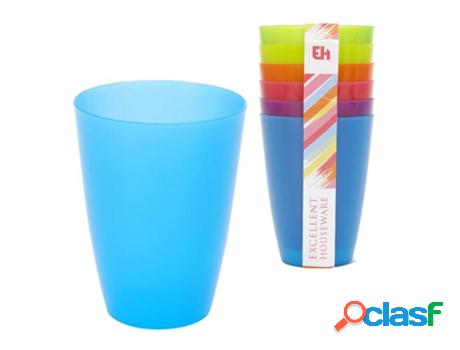 Vasos colores plastico 6 piezas lote 6