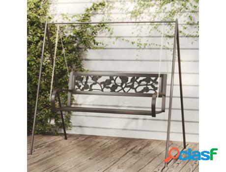 Vidaxl Banco Balancín De Jardín 125 Cm Acero Y Plástico