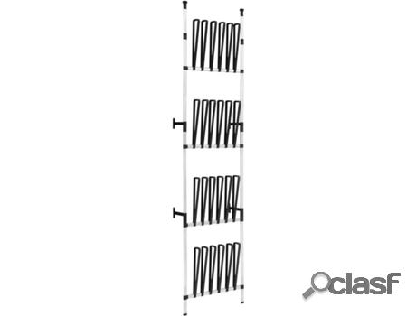 Zapatera VIDAXL (Negro - Aluminio - 65 x 20 x 300 cm)