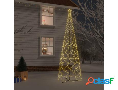 Árbol De Navidad Cónico 1400 Luces Led VIDAXL (Blanco -