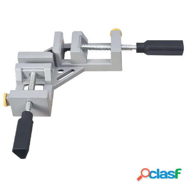 vidaXL Abrazadera en ángulo doble mango aluminio 95 mm