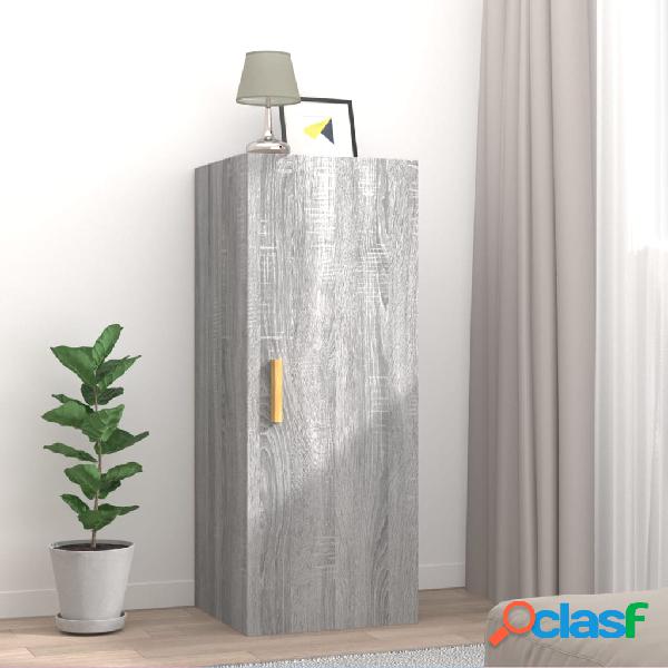 vidaXL Armario de pared madera contrachapada gris Sonoma