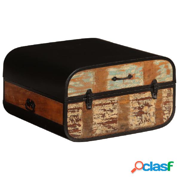 vidaXL Baúl de madera maciza reciclada 60x60x35 cm