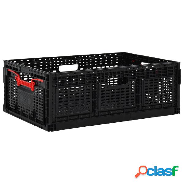 vidaXL Caja plegable negra 46 L 60x40x22 cm