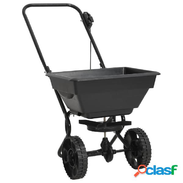 vidaXL Carrito de mano esparcidor de sal PVC y acero