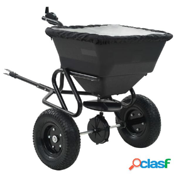 vidaXL Carro remolque esparcidor de sal PVC y acero