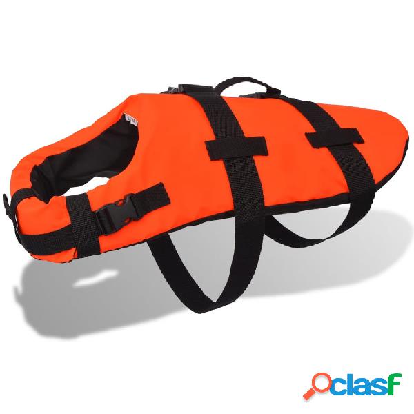 vidaXL Chaleco salvavidas para perros M naranja