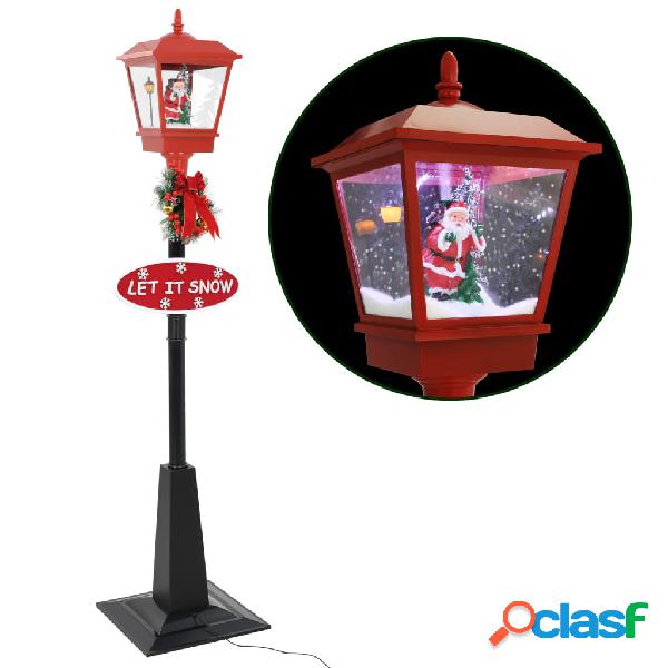 vidaXL Farola de Navidad con Papá Noel y LED 180 cm