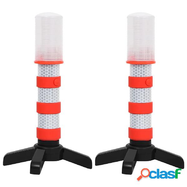 vidaXL Linternas de carretera electrónicas 2 unidades
