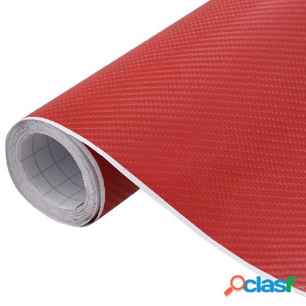 vidaXL Láminas 4D para coche 2 uds rojo 100x150 cm+50x150