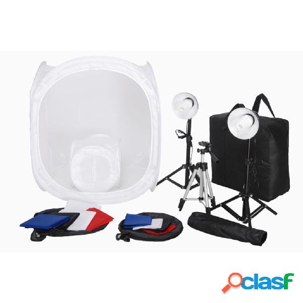 vidaXL Mini estudio fotográfico: 8 fondos, 3 trípodes y 2