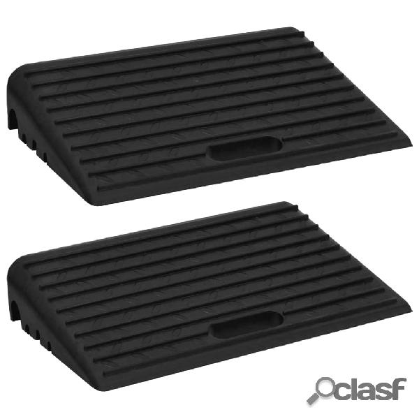 vidaXL Rampas para bordillos 2 unidades goma 50x30x11 cm