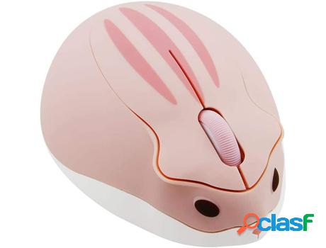 2.4Ghz Wireless Mouse Cute Hamster Shape Less Noice Portable