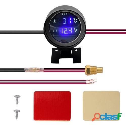 2 en 1 12V / 24V LED Digital Car Truck Medidor de