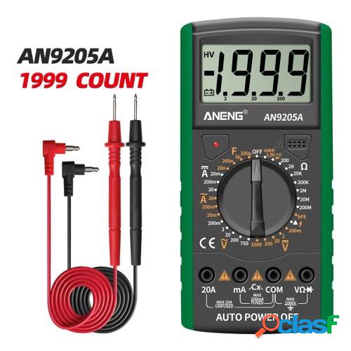 ANENG DT9205A + Multímetro digital 3 1/2 Pantalla LCD 1999