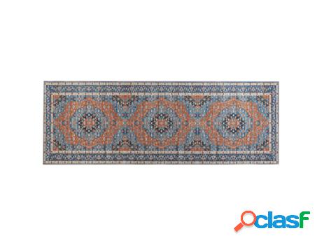 Alfombra BELIANI Midalam (Poliéster - Azul - 70 x 200)