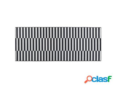 Alfombra BELIANI Pacode (Poliéster - Negro - 80 x 200 x 1)