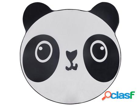 Alfombra BELIANI Panda (Poliéster - Negro - 120 x 120 x 1)