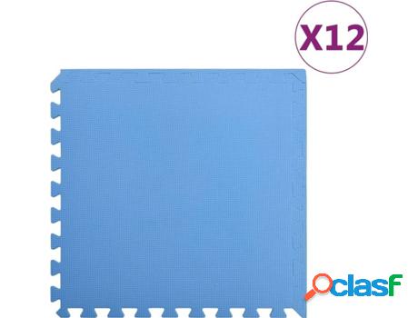 Alfombra Puzzle VIDAXL EVA Azul (12 piezas - 4,32 m²)