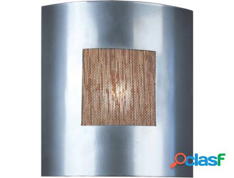 Aplique de Pared TOSEL Telas (Metal - Gris - 22 x 22 x 24,5