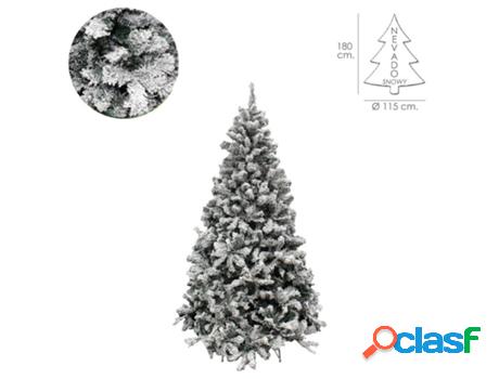 Arbol de navidad nevado 180 cm. 758 ramas. hojas de pvc con