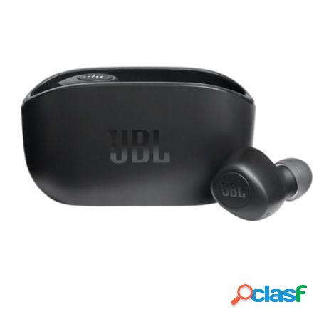 Auriculares bluetooth jbl wave 100tws con estuche de carga/