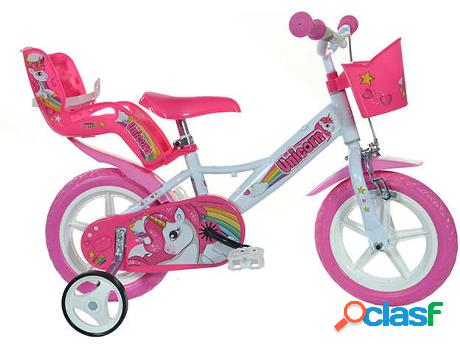 Bicicleta UNICORN Rosa (Edad Minima: 3 años - 12")