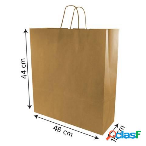 Bolsa de papel con asa Rizada Kraft PBMYS 44x46x15cm 200