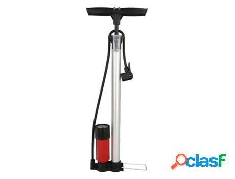 Bomba inflar bicicleta con manometro. doble boquilla valvula