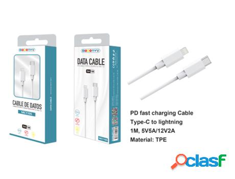 Cable De Datos Lightning MODORWY Mc1105 1M (Blanco)