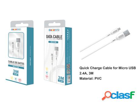 Cable De Datos Micro-Usb MODORWY Mc5108 3M (Blanco)
