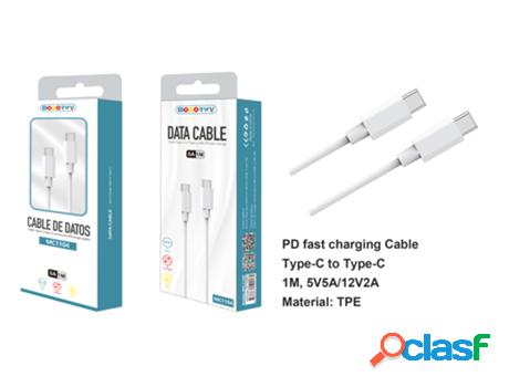 Cable De Datos Type-C - Type-C MODORWY Mc1104 1M (Blanco)