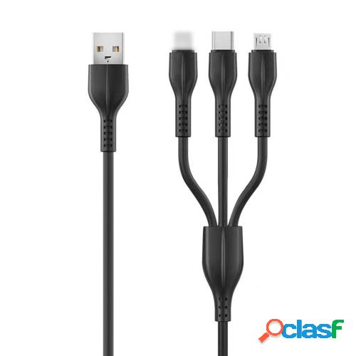 Cable de carga tipo C Cable de carga rápida 2A Silicona