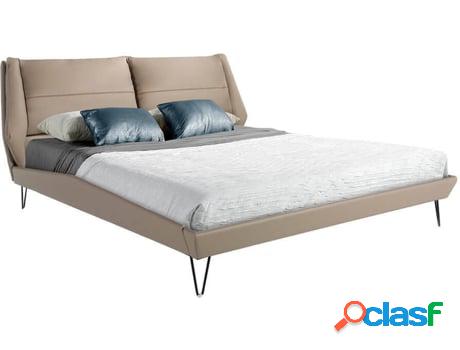 Cama ANGEL CERDÁ S.L. 7068 (Negro - Madera, Poliuretano -