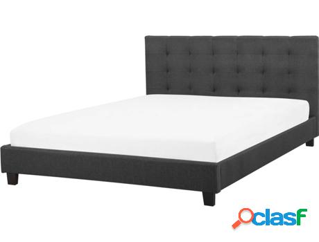 Cama La Rochelle (Gris - Poliéster -218x147x109 cm)
