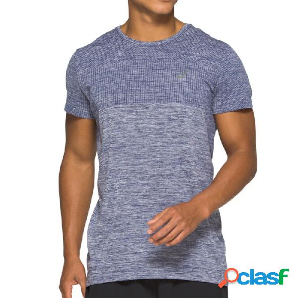 Camiseta asics race seamless ss french blue l