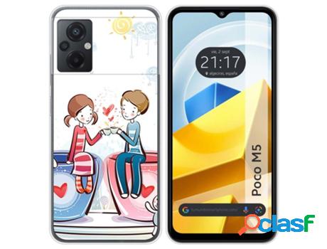 Carcasa Xiaomi Poco M5 TUMUNDOSMARTPHONE Dibujos Café