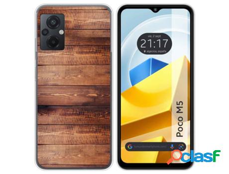Carcasa Xiaomi Poco M5 TUMUNDOSMARTPHONE Dibujos Madera 02