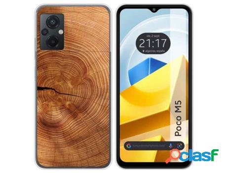 Carcasa Xiaomi Poco M5 TUMUNDOSMARTPHONE Dibujos Madera 04