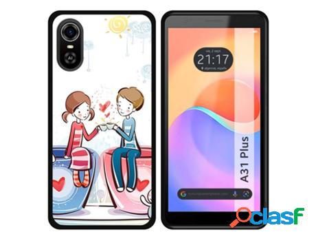 Carcasa ZTE Blade A31 Plus TUMUNDOSMARTPHONE Dibujos Café