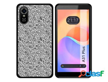 Carcasa ZTE Blade A31 Plus TUMUNDOSMARTPHONE Dibujos Letras