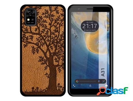 Carcasa ZTE Blade A31 TUMUNDOSMARTPHONE Dibujos Cuero 03