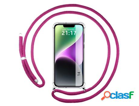 Carcasa iPhone 14 (6.1) TUMUNDOSMARTPHONE Colgante Rosa