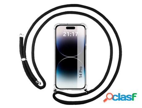 Carcasa iPhone 14 Pro (6.1) TUMUNDOSMARTPHONE Colgante Negro