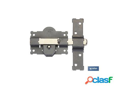 Cerrojo boton/llave pintado gris r/105 - 70 mm